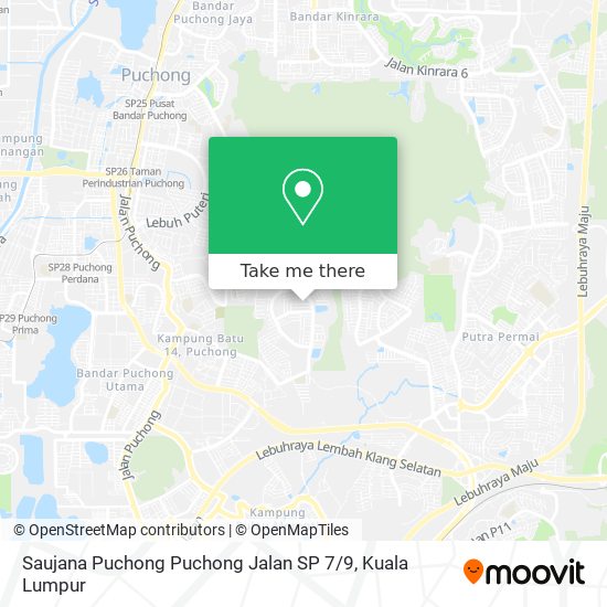 Peta Saujana Puchong Puchong Jalan SP 7 / 9