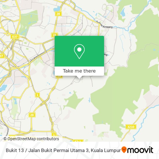 Bukit 13 / Jalan Bukit Permai Utama 3 map