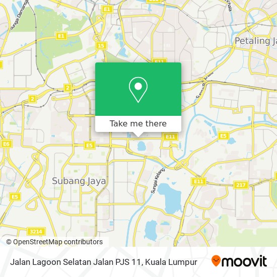 Peta Jalan Lagoon Selatan Jalan PJS 11