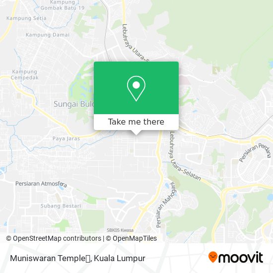 Muniswaran Temple map