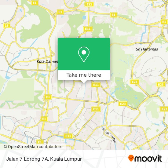 Peta Jalan 7 Lorong 7A