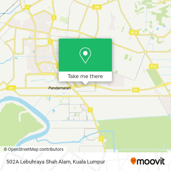 Peta 502A Lebuhraya Shah Alam