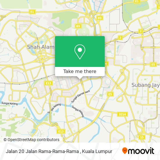 Peta Jalan 20 Jalan Rama-Rama-Rama