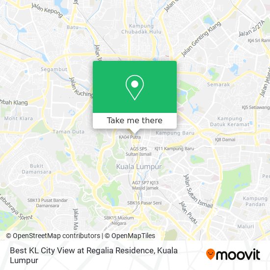 Best KL City View at Regalia Residence map