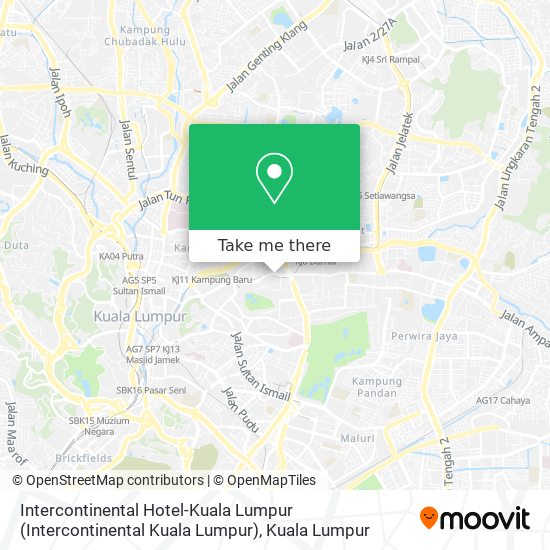 Intercontinental Hotel-Kuala Lumpur map