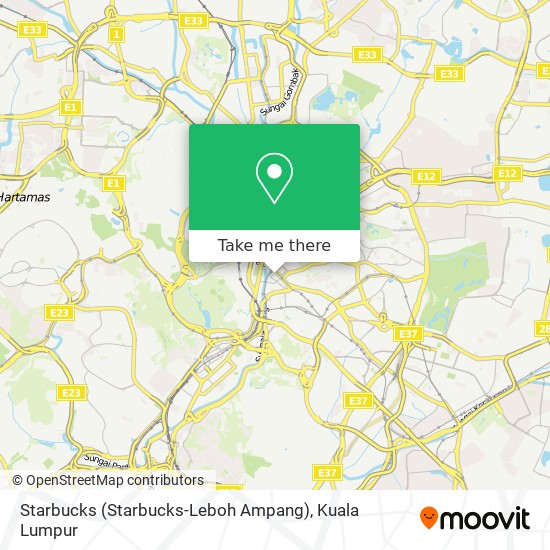 Peta Starbucks (Starbucks-Leboh Ampang)