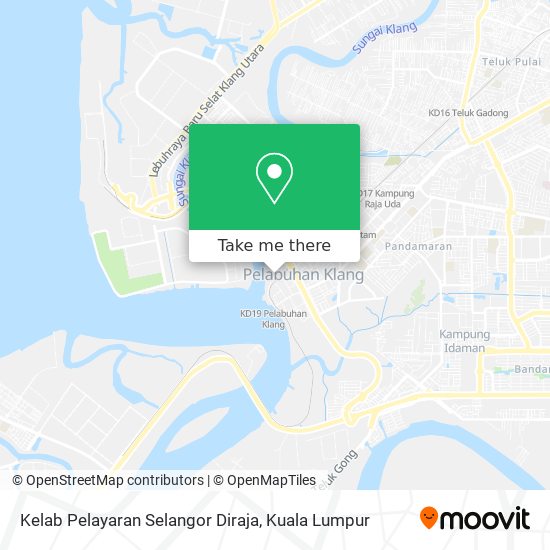 Peta Kelab Pelayaran Selangor Diraja