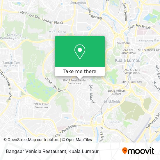 Bangsar Venicia Restaurant map