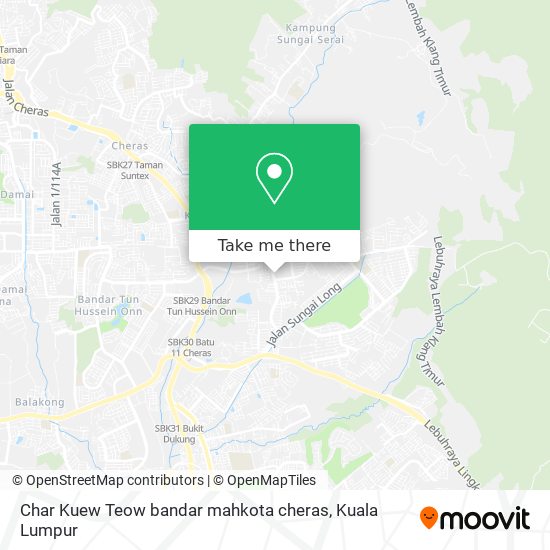 Peta Char Kuew Teow bandar mahkota cheras