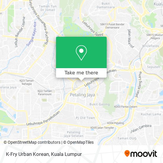 K-Fry Urban Korean map