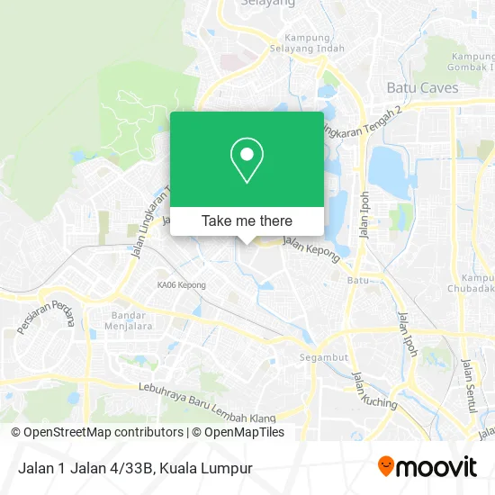 Jalan 1 Jalan 4/33B map