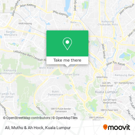 How To Get To Ali Muthu Ah Hock In Kuala Lumpur By Bus Mrt Lrt Or Train Moovit