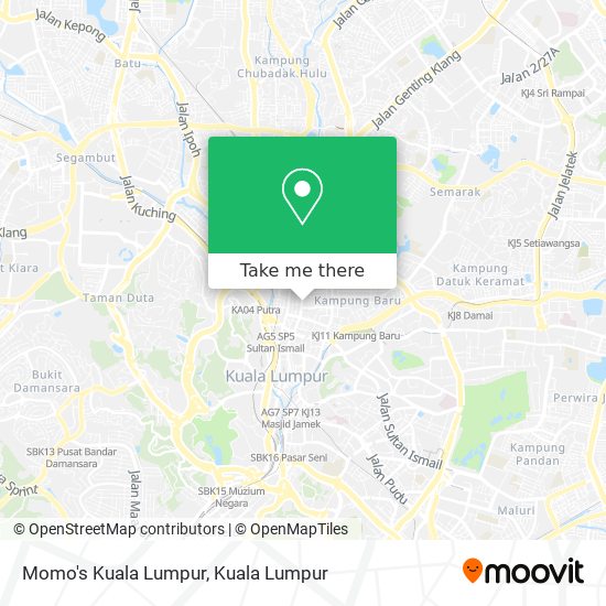 Momo's Kuala Lumpur map