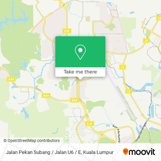 Peta Jalan Pekan Subang / Jalan U6 / E