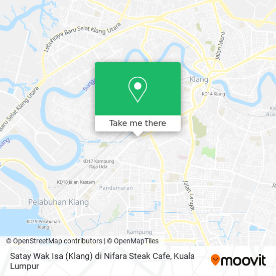 Peta Satay Wak Isa (Klang) di Nifara Steak Cafe