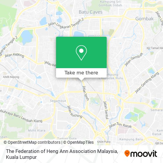 The Federation of Heng Ann Association Malaysia map
