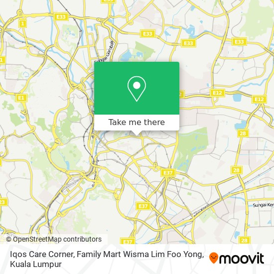Peta Iqos Care Corner, Family Mart Wisma Lim Foo Yong
