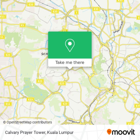 Calvary Prayer Tower map