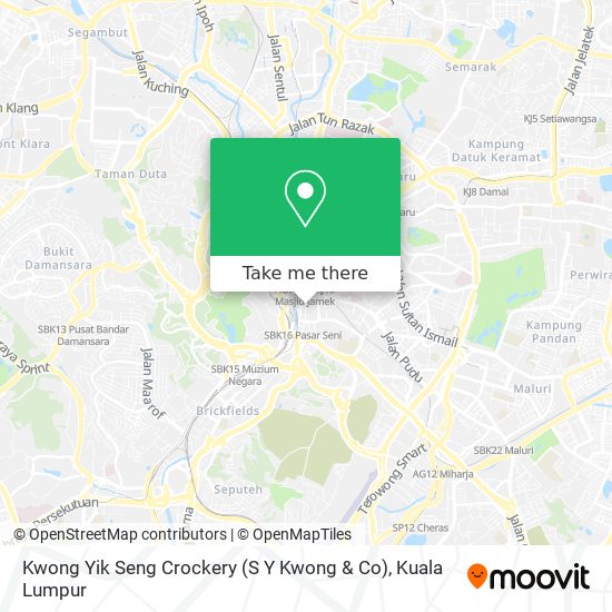 Kwong Yik Seng Crockery (S Y Kwong & Co) map