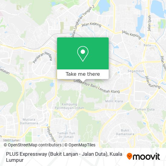 PLUS Expressway (Bukit Lanjan - Jalan Duta) map