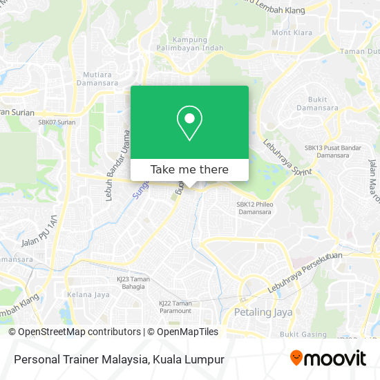 Peta Personal Trainer Malaysia