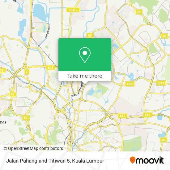 Jalan Pahang and Titiwan 5 map
