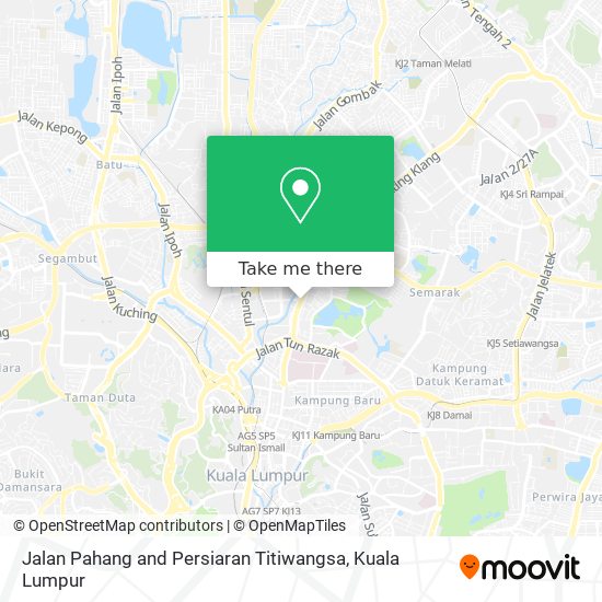 Peta Jalan Pahang and Persiaran Titiwangsa