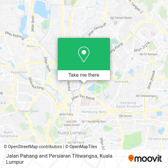 Jalan Pahang and Persiaran Titiwangsa map