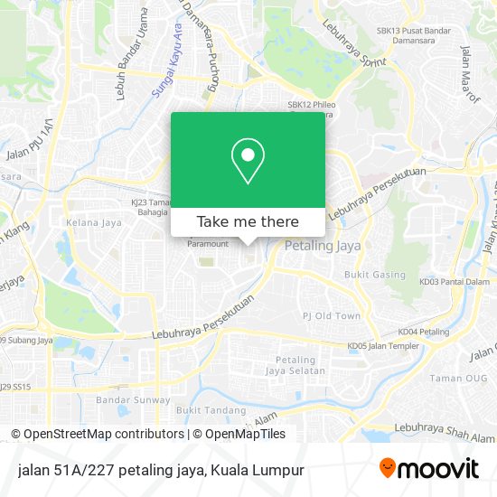 Peta jalan 51A/227 petaling jaya