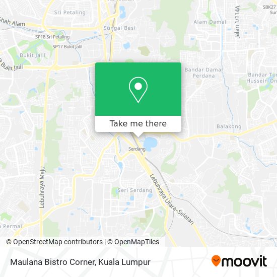 Maulana Bistro Corner map