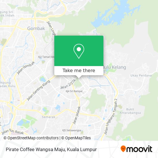 Peta Pirate Coffee Wangsa Maju