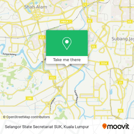 Selangor State Secretariat SUK map