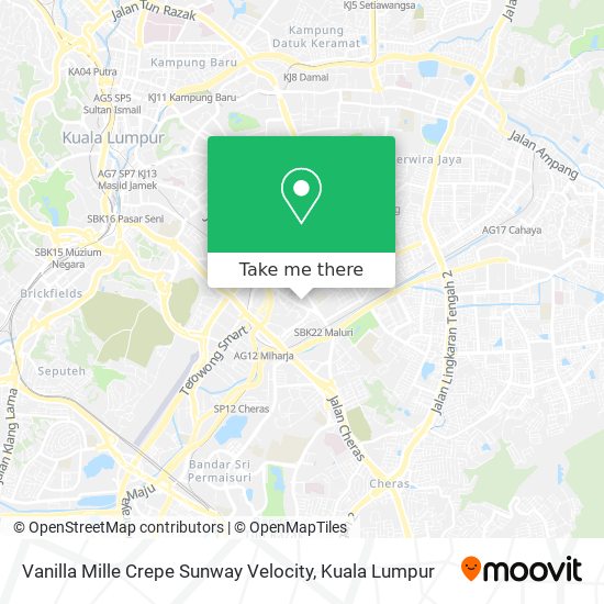 Vanilla Mille Crepe Sunway Velocity map