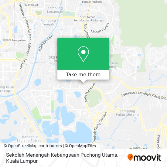 Peta Sekolah Menengah Kebangsaan Puchong Utama