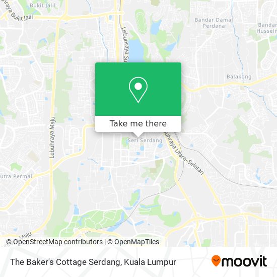 The Baker's Cottage Serdang map