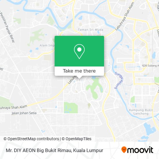 Peta Mr. DIY AEON Big Bukit Rimau