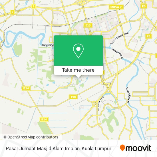 Pasar Jumaat Masjid Alam Impian map