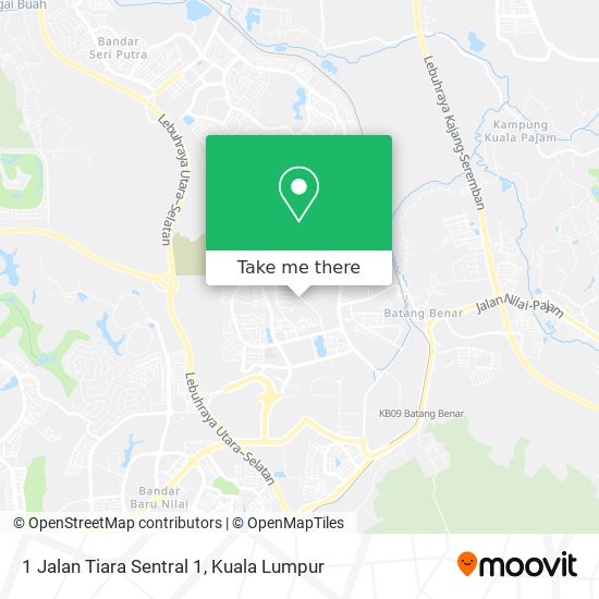 Peta 1 Jalan Tiara Sentral 1