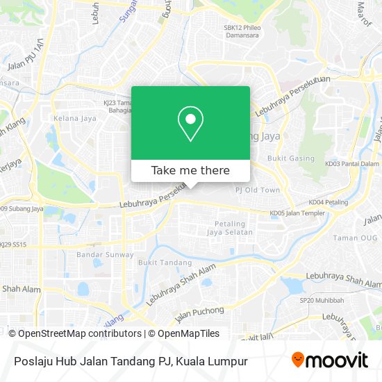 Poslaju Hub Jalan Tandang PJ map