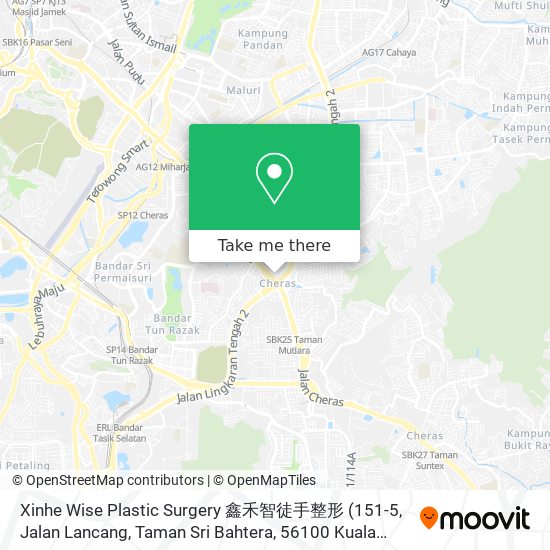 Xinhe Wise Plastic Surgery 鑫禾智徒手整形 (151-5, Jalan Lancang, Taman Sri Bahtera, 56100 Kuala Lumpur) map