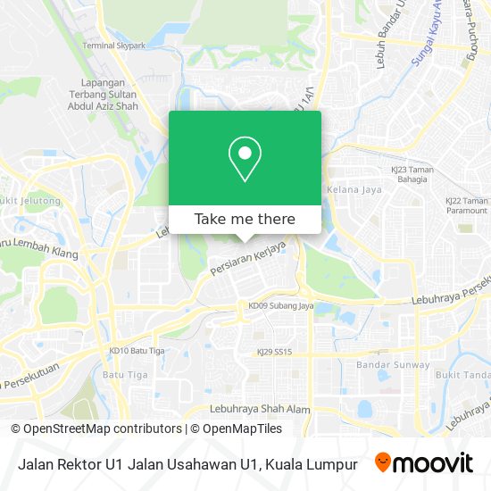 Peta Jalan Rektor U1 Jalan Usahawan U1