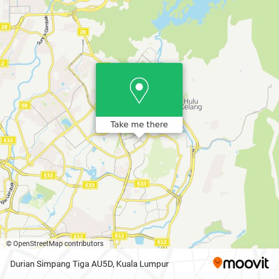 Durian Simpang Tiga AU5D map