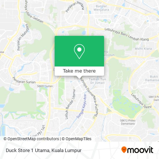 Duck Store 1 Utama map