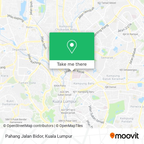 Peta Pahang Jalan Bidor