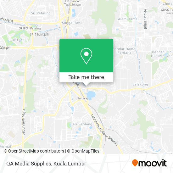 QA Media Supplies map