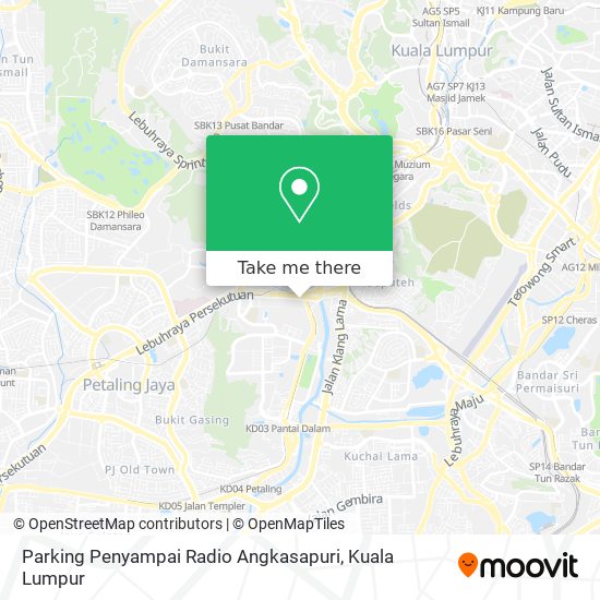 Peta Parking Penyampai Radio Angkasapuri