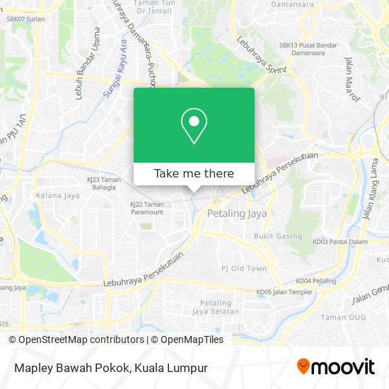 Mapley Bawah Pokok map