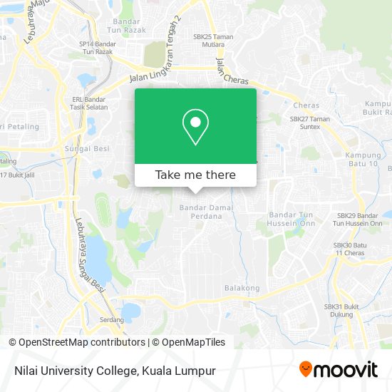 Nilai University College map