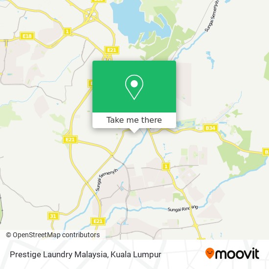 Peta Prestige Laundry Malaysia