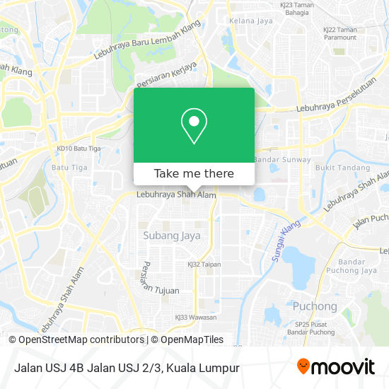 Jalan USJ 4B Jalan USJ 2/3 map